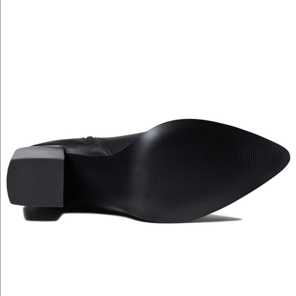 Steve Madden Perlina Black Leather Chain Booties - Picture 5 of 14